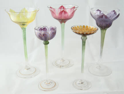Enamelled Glass Legras Fritz Heckert Theresienthal. F Heckert group