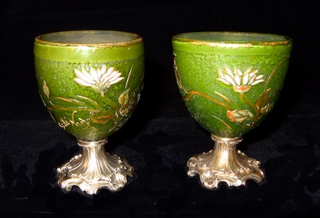 Galle. GALLE PAIR OF LIQUEUR GLASSES