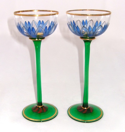 Art Wine Glass- Fritz Heckert, Austria Beauty, Unique Handmade