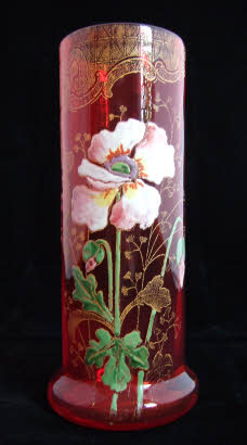 Enamelled Glass Legras Fritz Heckert Theresienthal. Legras white flower?